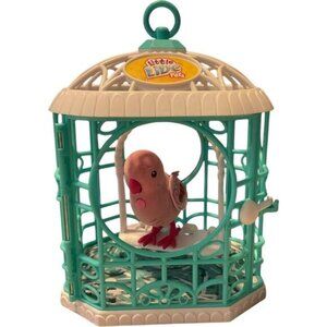 Little Live Pets Bird Cage With Interactive Working Pink Parakeet